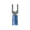 Panduit Fork Terminal, #10 Stud Size, 14 AWG, 600 V, Nylon Insulated, Blue, 1000 PK PNF14-10LF-M - alternate 1